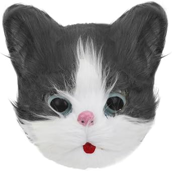 Cat Mask, Transform into a Cute Cat, Cat Fur Mask, Mask, Costume Accessory, Halloween, Petite Costume, Animal Mask, Face Mask, Summer Festivals, Photography Tools, Cultural Festivals, School Festivals, Theater Accessories, Christmas Party Goods