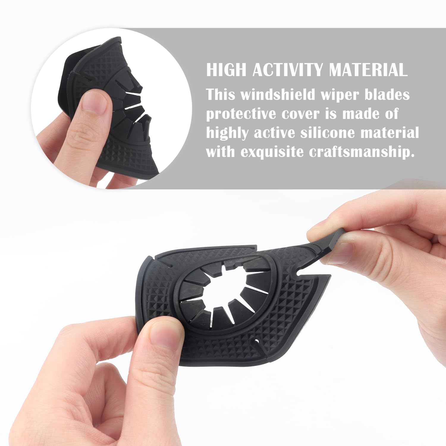 Nurven 2 Pcs Silicone Car Wiper Arm Hole Dust Protection Pad - Weatherproof, Flexible & Durable Windshield Wiper Base Seal Plug - Protects Against Dirt, Water, Rust & Corrosion - Fit for Most Vehicles - Image 6 thumbnail
