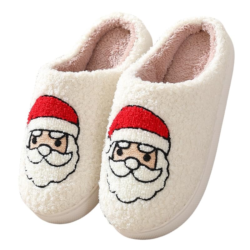 Image of Comfy Elastic Slippers for Women Men,Memory Foam Soft Plush House Slippers | halloween & christmas Fuzzy Slippers, Holiday Retro House Shoes, Indoor & Outdoor,Warm Winter Footwear
