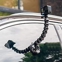 Vista 7 de SUREWO Soporte flexible para cámara con ventosa de cuello de cisne compatible con GoPro Hero 13 Negro, Hero 12/11/10/9/8/7/6/5 Negro, DJI Osmo