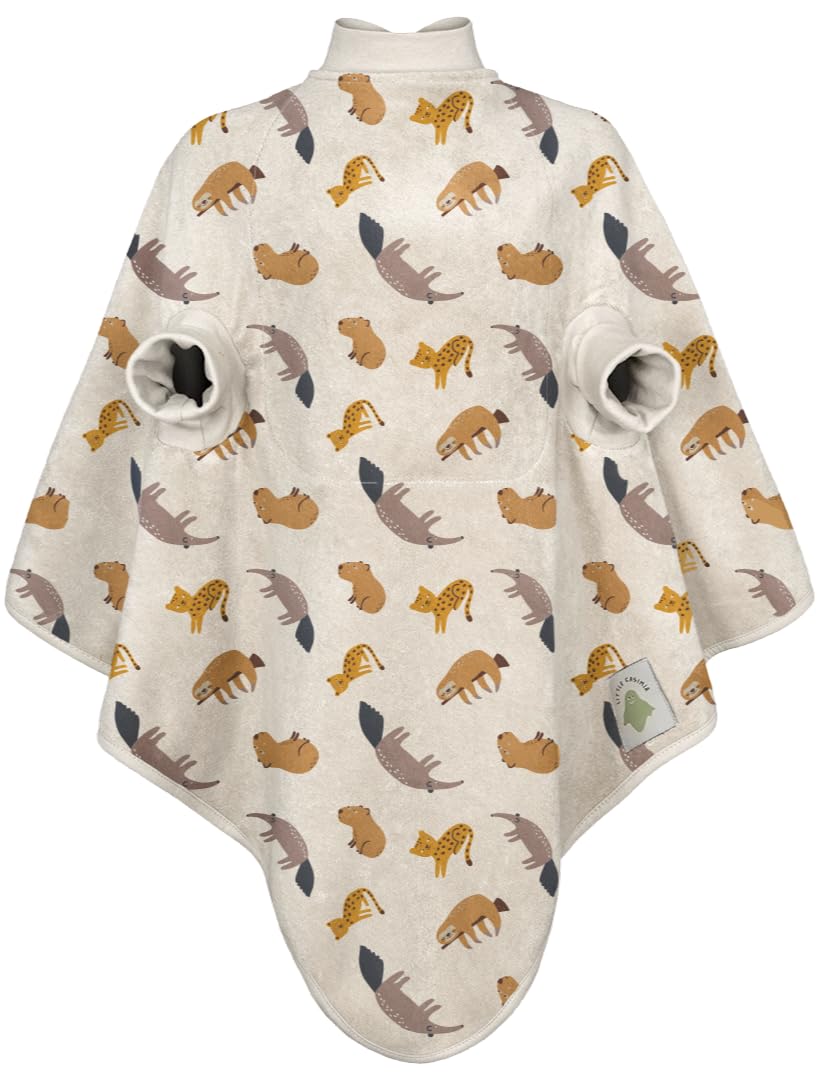 Little Casimir Großes Lätzchen „Boo zum Überwerfen für Baby und Kleinkind 6-48 Monate. Ärmellätzchen aus Öko Tex zertifizierter Baumwolle - Geschenk für Mütter von Jungen oder Mädchen (Wildlife 2.0)