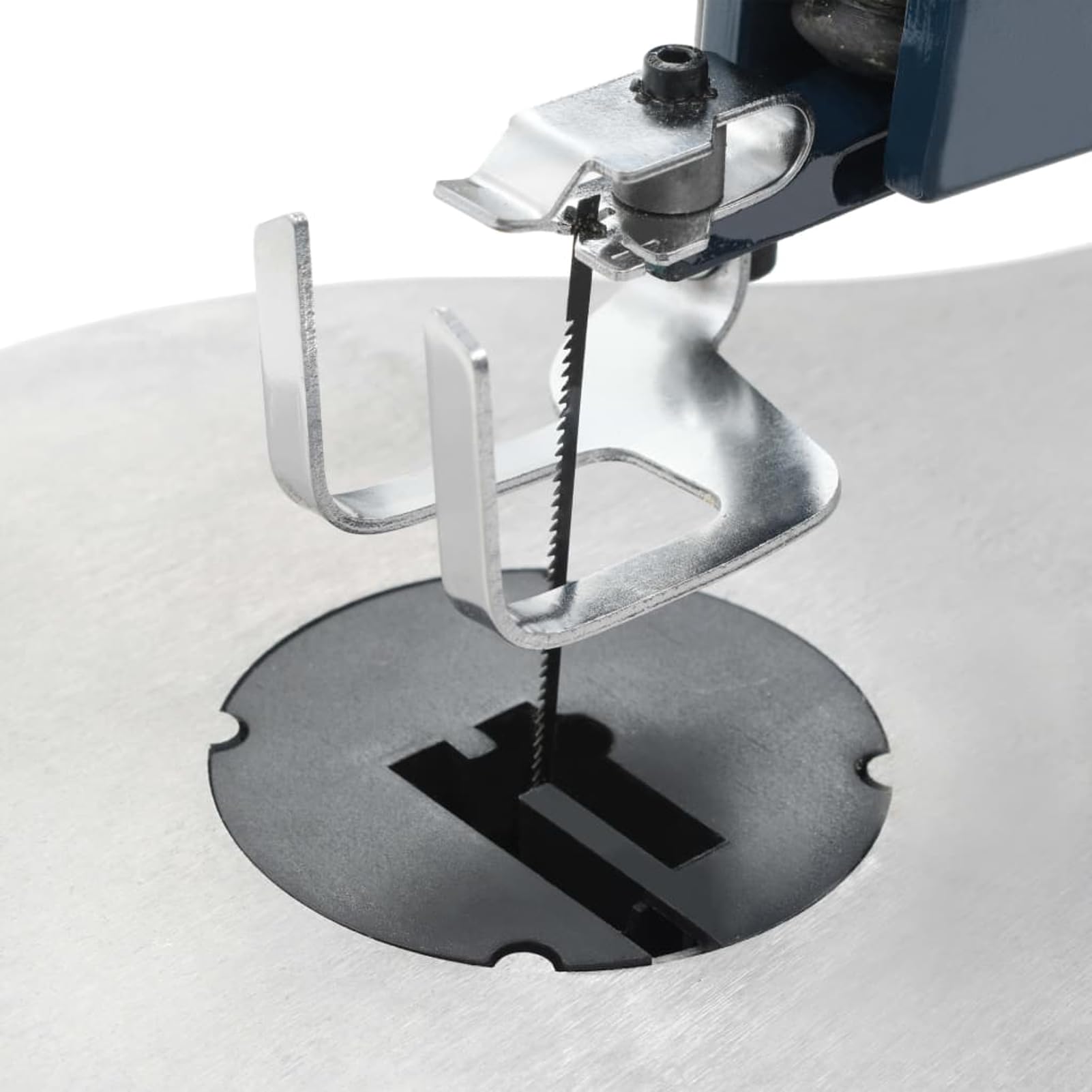 Fasba Sierra de calar eléctrica con Mesa inclinable y 4 Hojas adicionales - Herramienta versátil para Madera, plástico y Metal Modelo FCLRZJ-142322ES