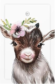 VunKo Blank Device Cover Wall Plate, Goat Baby Animal Decorative Wall Plate Cover Decora Wallplate, Standard Size 1-Gang 5
