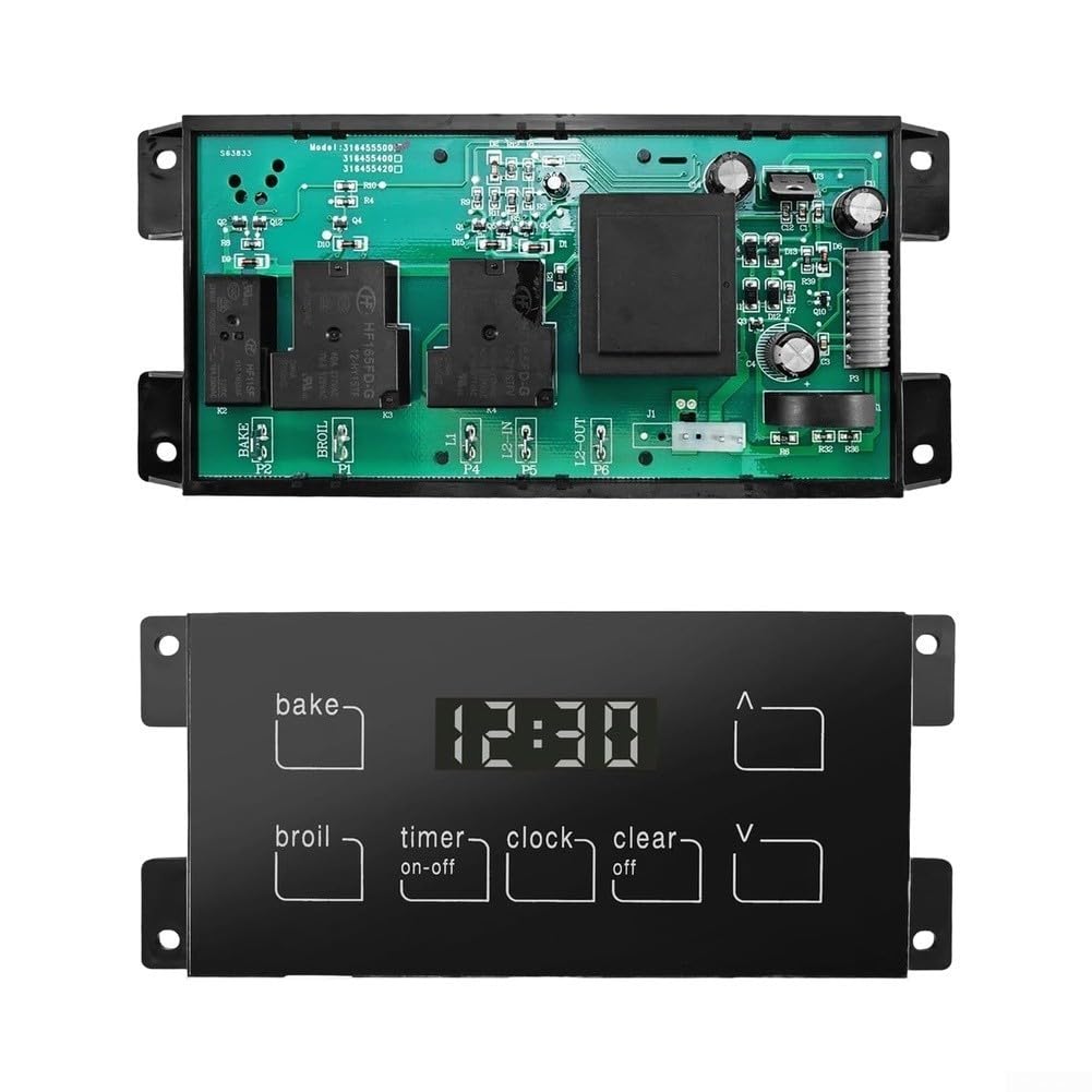 Ofen-Timer-Ersatz für Electrolux und 316455420 AP3960228 PS1528269 eingebaute Uhr Timer Montage Bedienfeld Kunststoff 25 cm