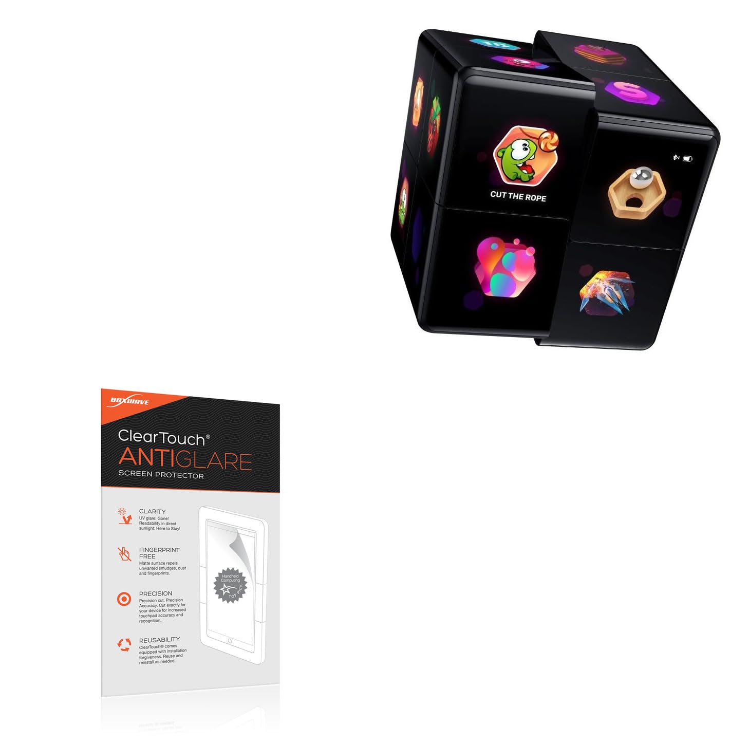 BoxWave Screen Protector Compatible With Cubios WOWcube - ClearTouch Anti-Glare (2-Pack), Anti-Fingerprint Matte Film Skin