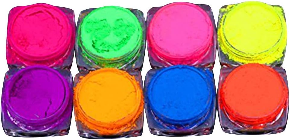 FeiFei66 Neon Pigment Nail Powder Dust Nail Glitter Gradient Glitter Iridescent Acrylic