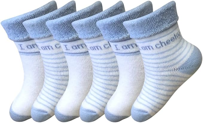 Amazon.com: Bebé Niños Cheeky calcetines de algodón en color azul y blanco  – Bulk opciones, 6-12 meses : Ropa, Zapatos y Joyería