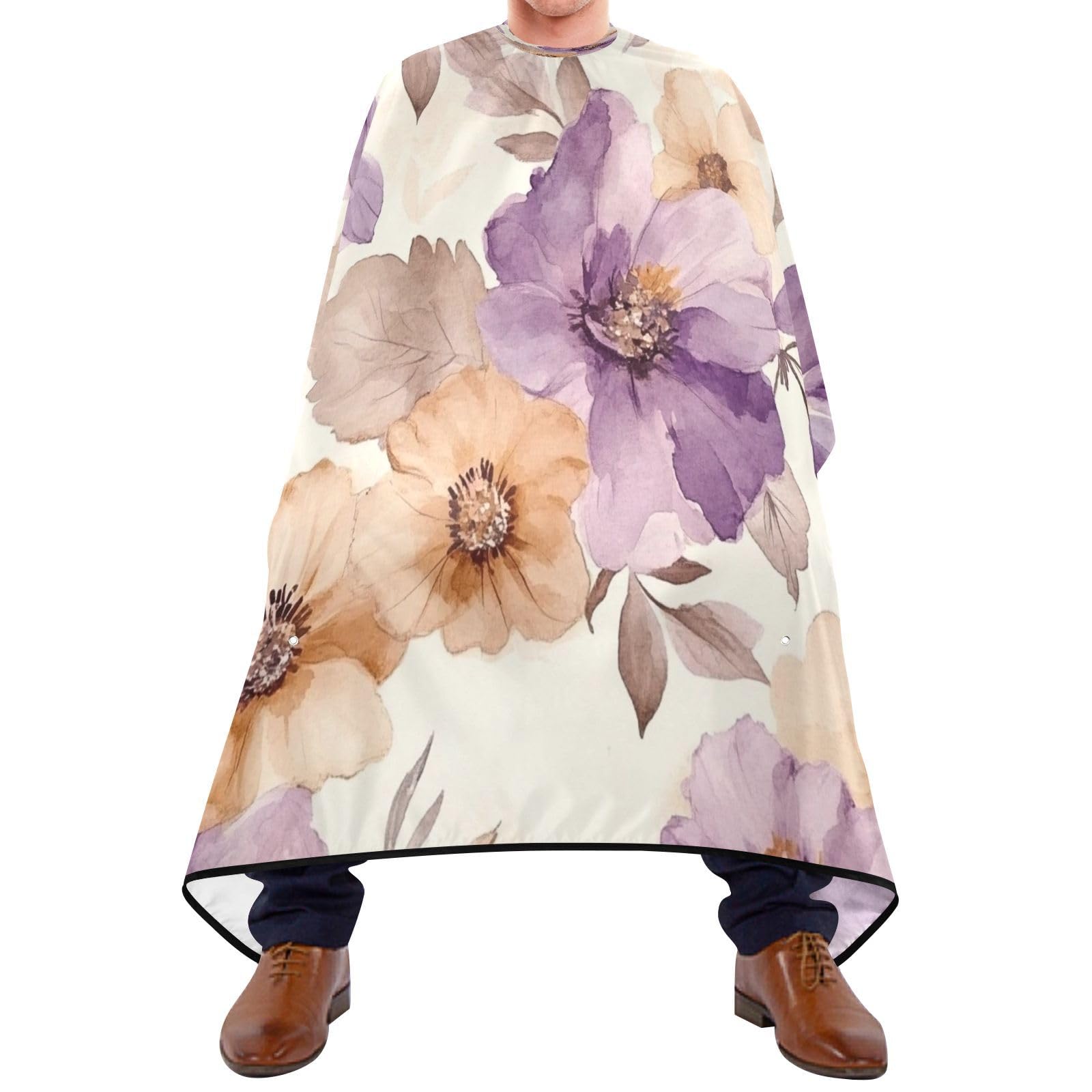 Kigai Vintage Flowers Hair Cutting Cape for Men & Women Waterproof Barber Cape Professional Hairdressing Salon Styling Apron with Adjustable Closure Snap