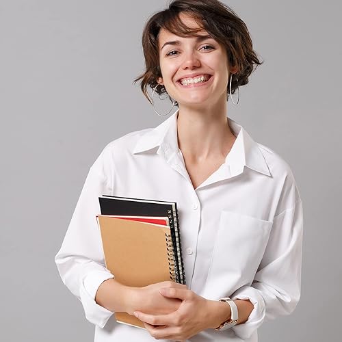 Miniatura 5 de Leinuosen 18 cuadernos con espiral, tamaño A5, para regalo de regreso a clases, cuaderno de notas, cuaderno de bocetos, cuadernos de tapa dura,