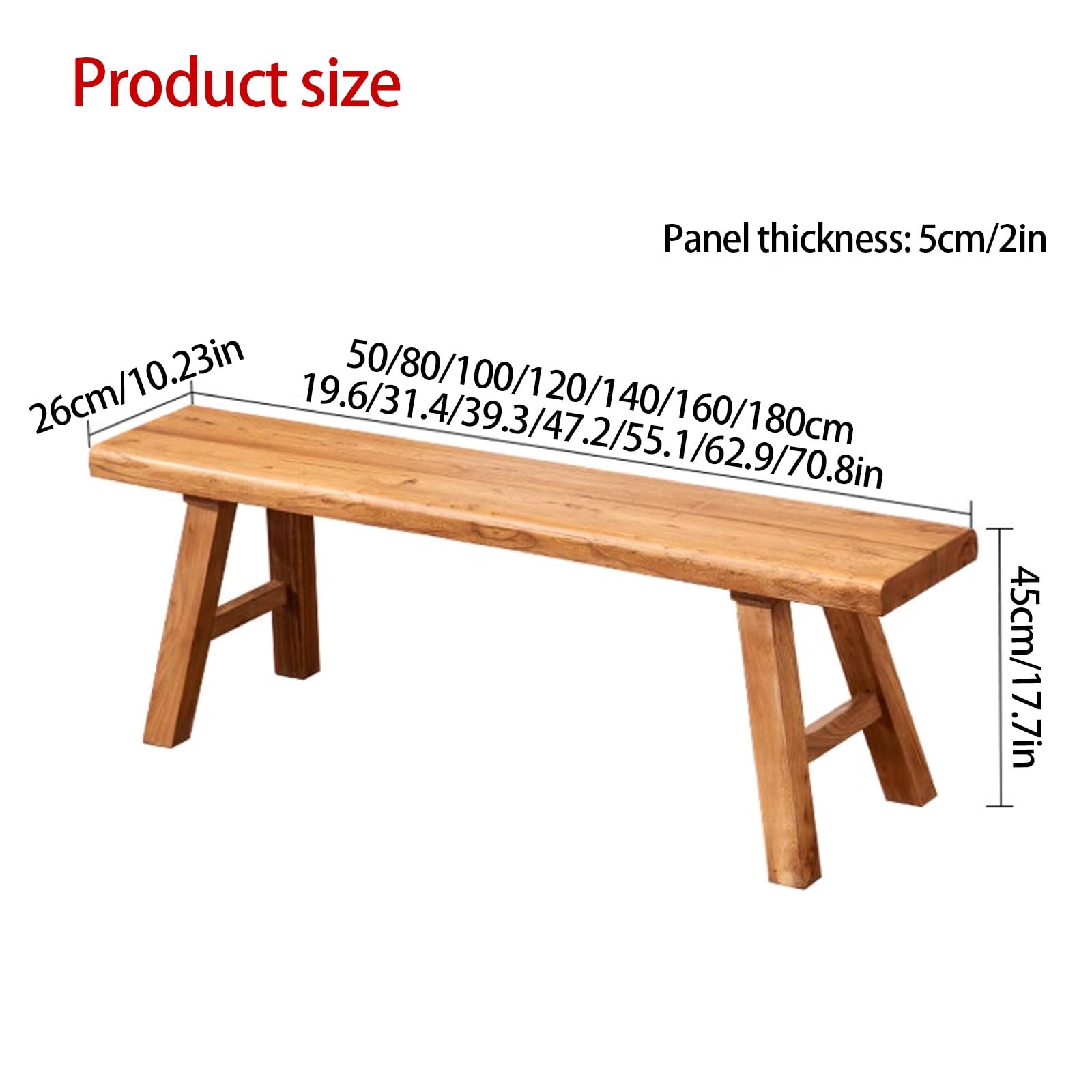Banco de Cocina, Madera Rústica, Banqueta Madera, Banco Jardín Muebles, Banco Zapatero, Banco de Extremo de Cama, para Dormitorio, Entrada, Comedor