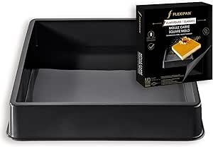 Flexipan Moule Carré – Gateau, Quiche, Lasagne - Plat Four Cuisine, Accessoire Patisserie - Cuisson Parfaite, Démoulage Facile - Haute Résistance - Recettes Froides, Chaudes - Polyvalent : Amazon.fr: Cuisine et Maison