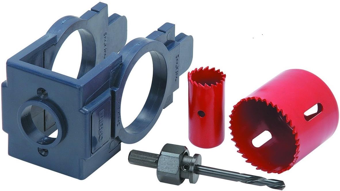 MiBro Carbon Steel Set Door Lock Installation Kit Drill Bit Template Hole Saws