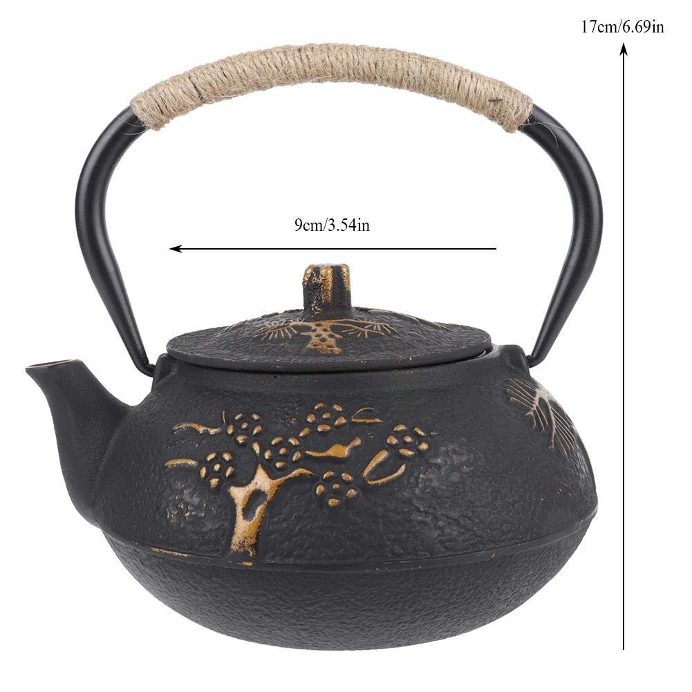 Tetera de 900 ml, Tetera de Hierro Fundido Resistente a la corrosión, Apta para Cocina de inducción o Estufa de Hierro Fundido, Regalo para Bebedores de té, Amigos y Familiares.