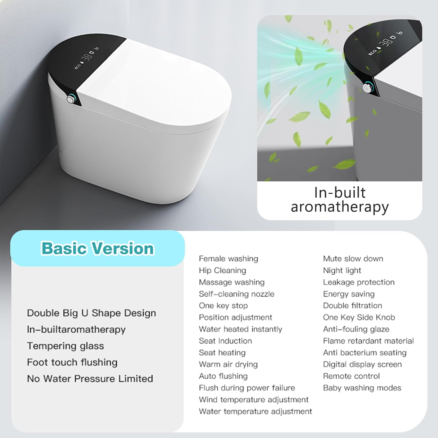 Pudyavr Smart Toilet G7 multiple wash modes