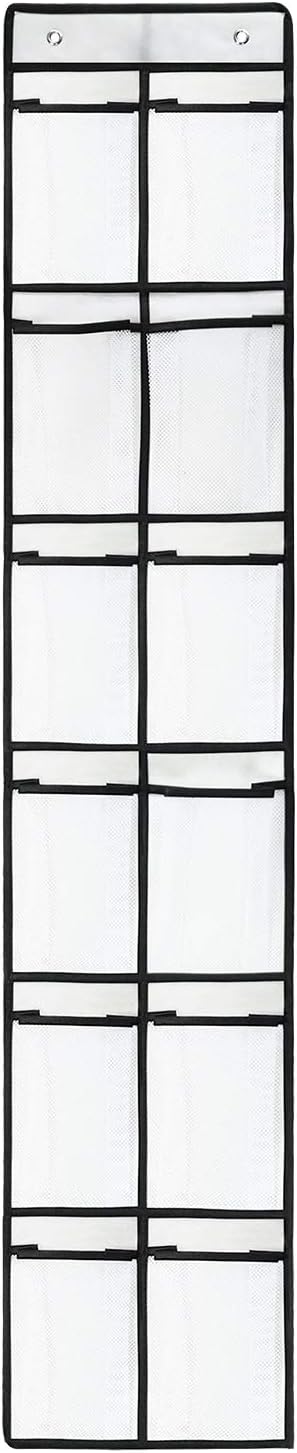 The Has A 12-Cell Pocket Mesh Medicine Box to Store and Hang The Bag Behind The Door(White)