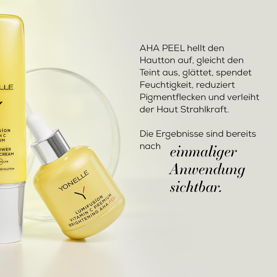 YONELLE Skincare Peeling mit Vitamin C - Face Care Aufhellung - AHA Peeling Gesicht - Gesichtspflege - Anti Aging Moisturizer Face - Anti Falten 50 ml