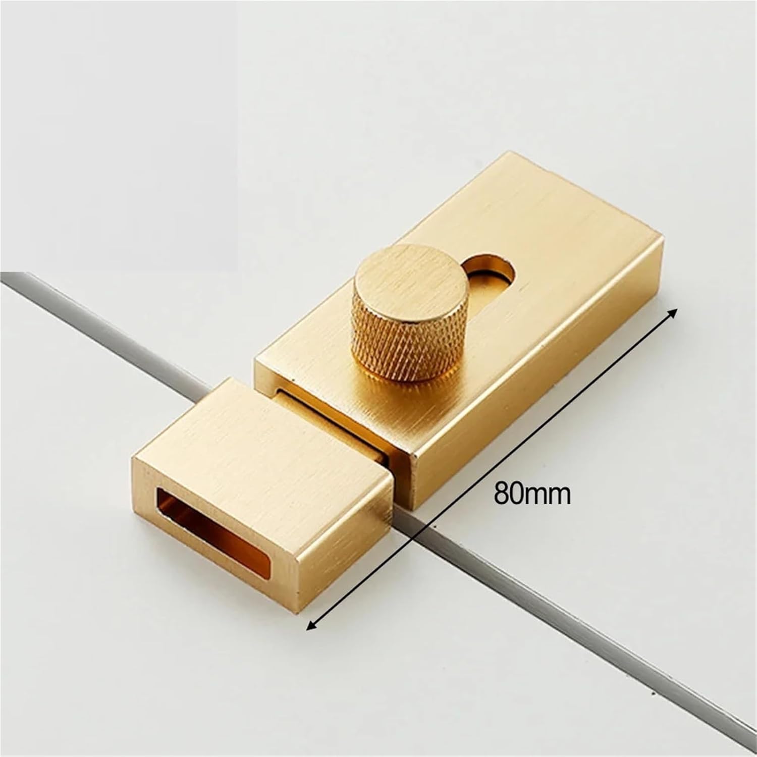 Door Bolts Catch Lock Buckle Aluminum Alloy Garden Gate Shed Toilet Barn Sliding Bolt Latch Home Hardware(Gold 100mm)