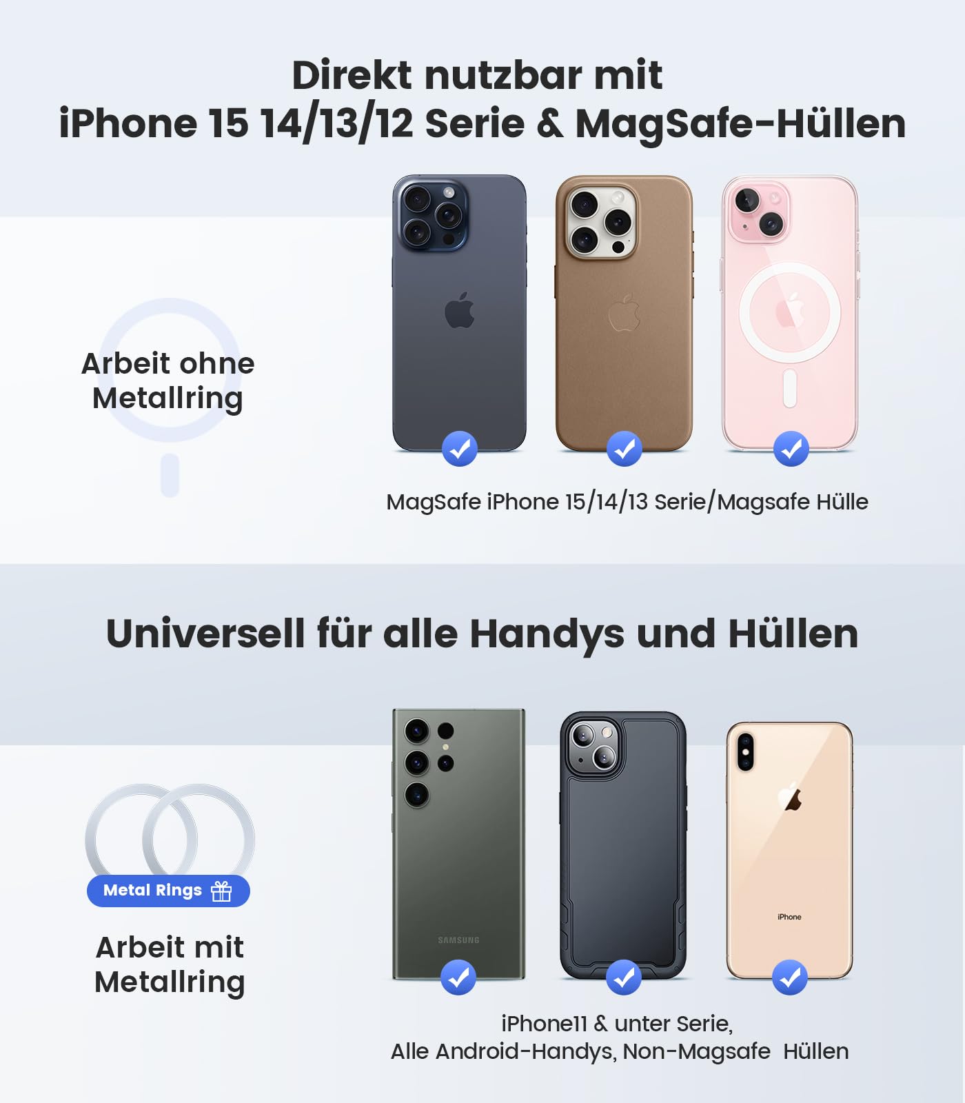 VICSEED Handyhalterung Auto Magnet für Monitor [Faltbar & Versteckt] MagSafe Autohalterung [Stärkste Magnetkraft] Perfekt für Tesla Model 3 & Y,Stärkste Haftung Handyhalterung für alle Handys