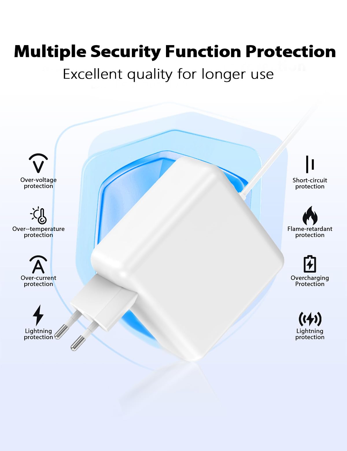 Chargeur 85W Ordinateur Portable Adaptateur Magnétique Compatible MacBook Air Pro 13 15 17 Pouces 2012-2017 A1398 A1425 A1424 A1465 A1466 A1502
