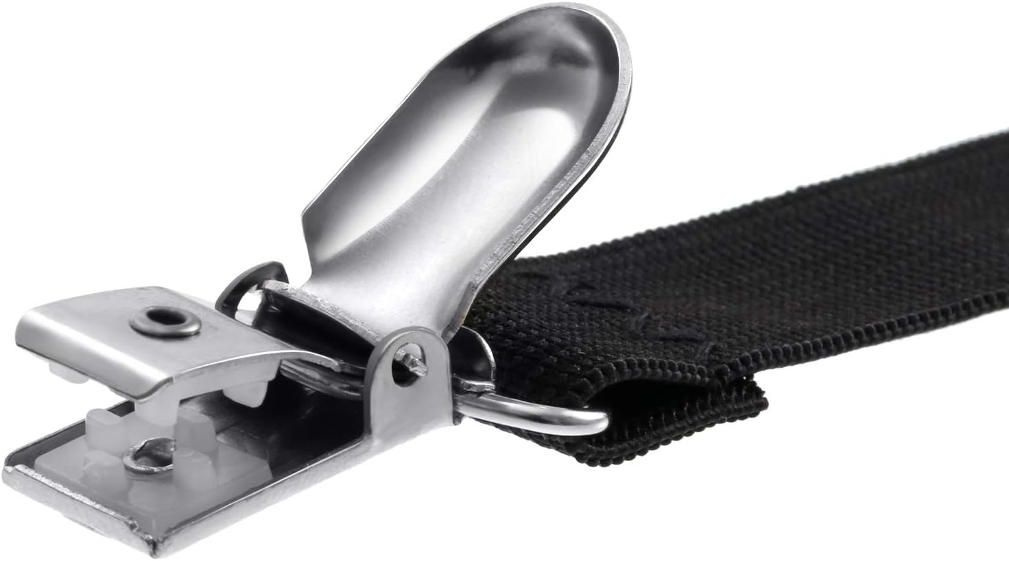 HESTYA 12 Pieces Sheet Straps Suspenders Adjustable Bed Sheet Fasteners Metal Clips Elastic Fasteners Grippers for Home Supplies (Black)