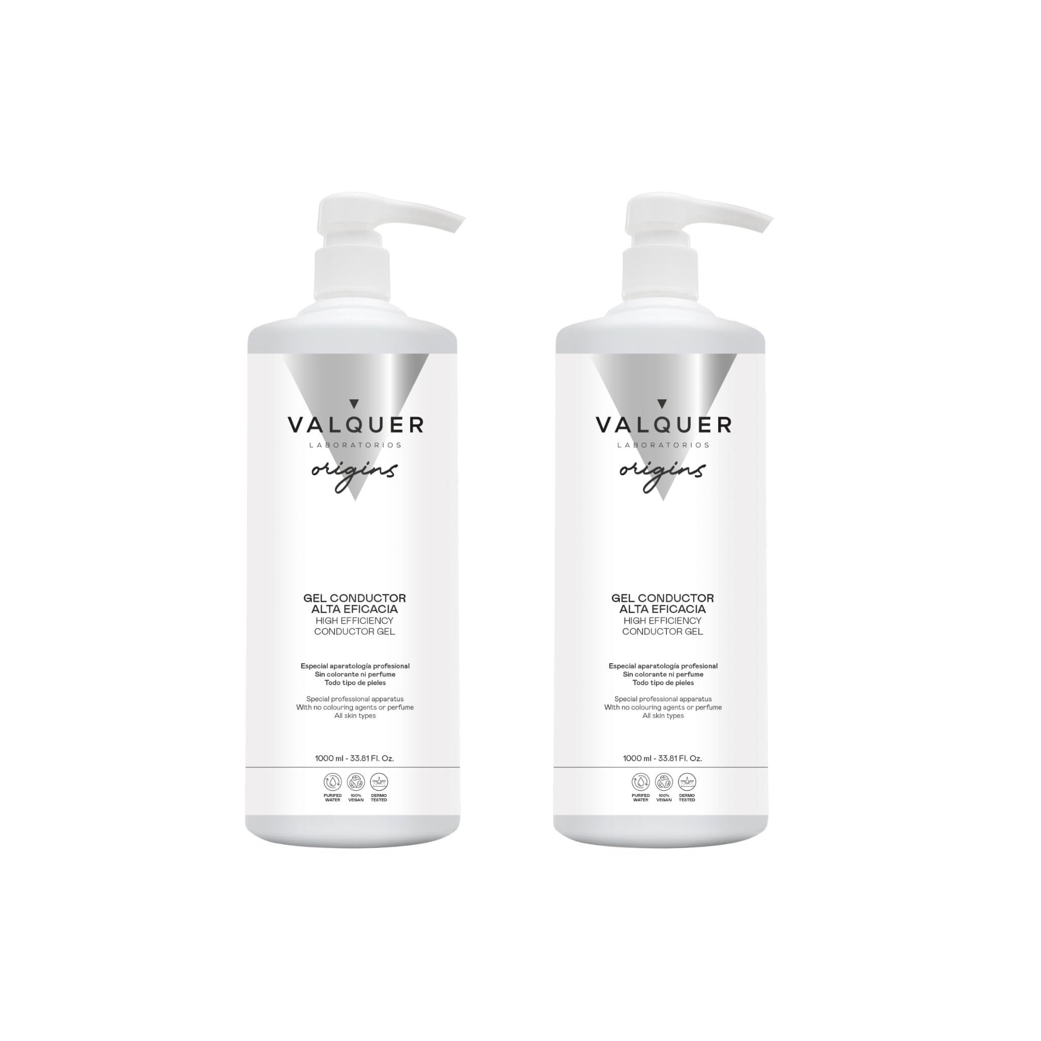 VALQUER Ultrasound Conductive Gel for Face & Body | Professional Use for Radiofrequency, Laser Hair Removal, IPL, Cavitation & Microcurrent Treatments | Water-Based, Colorless & Odorless | 2x1L