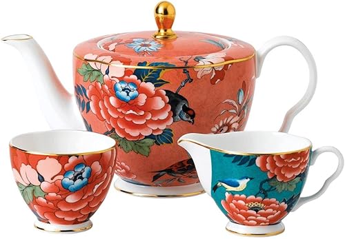 Wedgwood Tetera Paeonia Blush, Azúcar y Crema