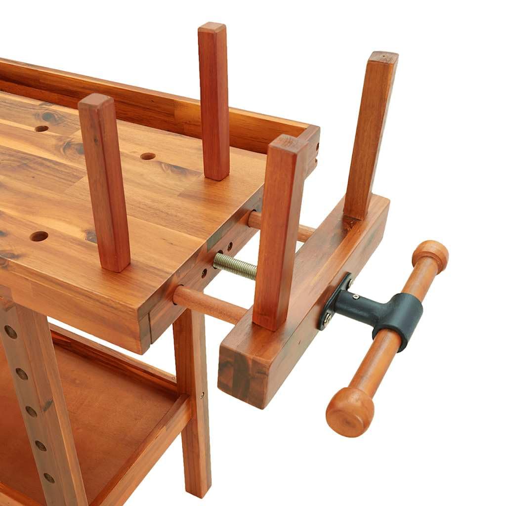 vidaXL Banco de Trabajo cajones y Tornillos Banco Madera 162x62x83 cm