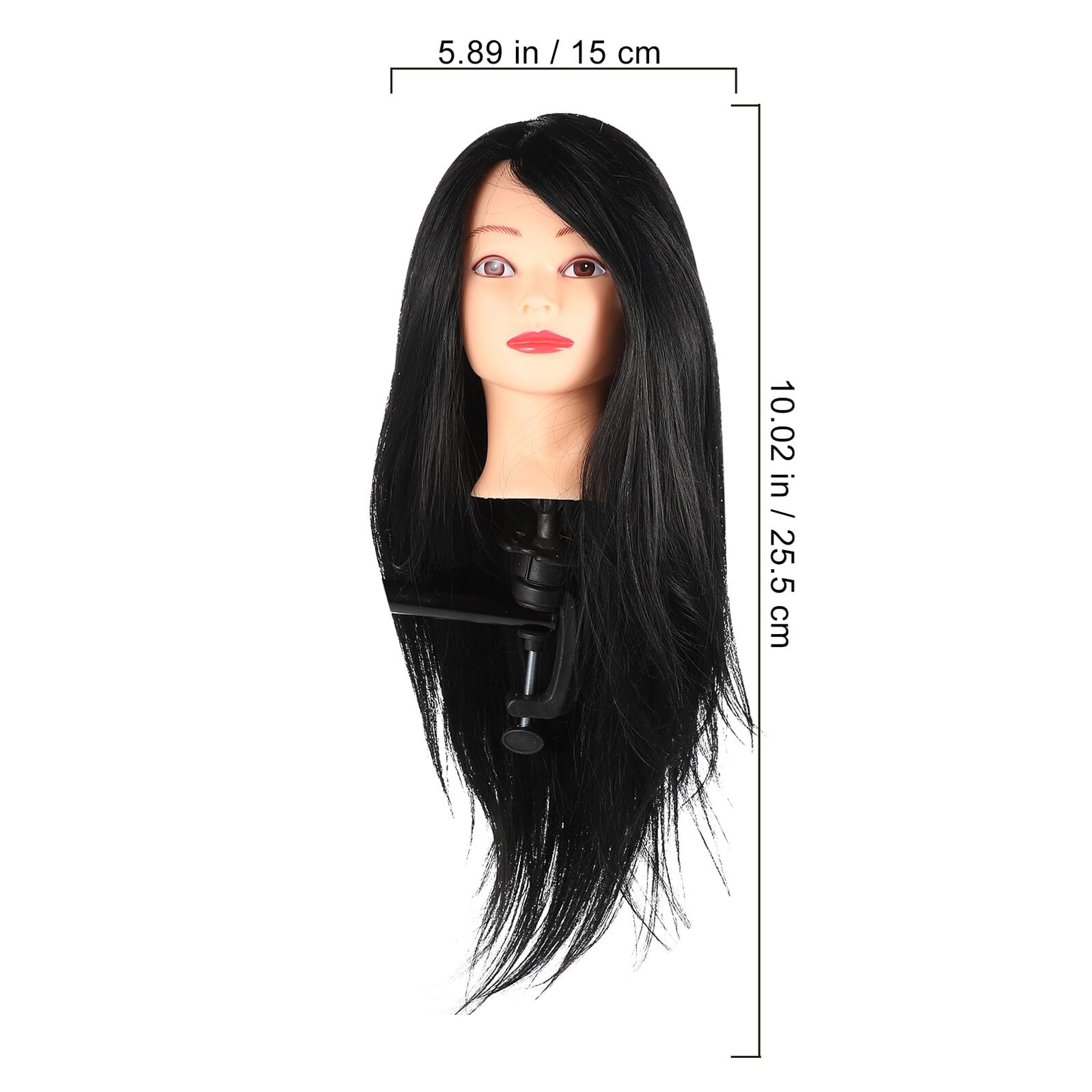 Ipetboom Tête de Mannequin pour Coiffure Matériel Entraînement pour Cheveux Support de Coiffure pour Tresses et Boucles