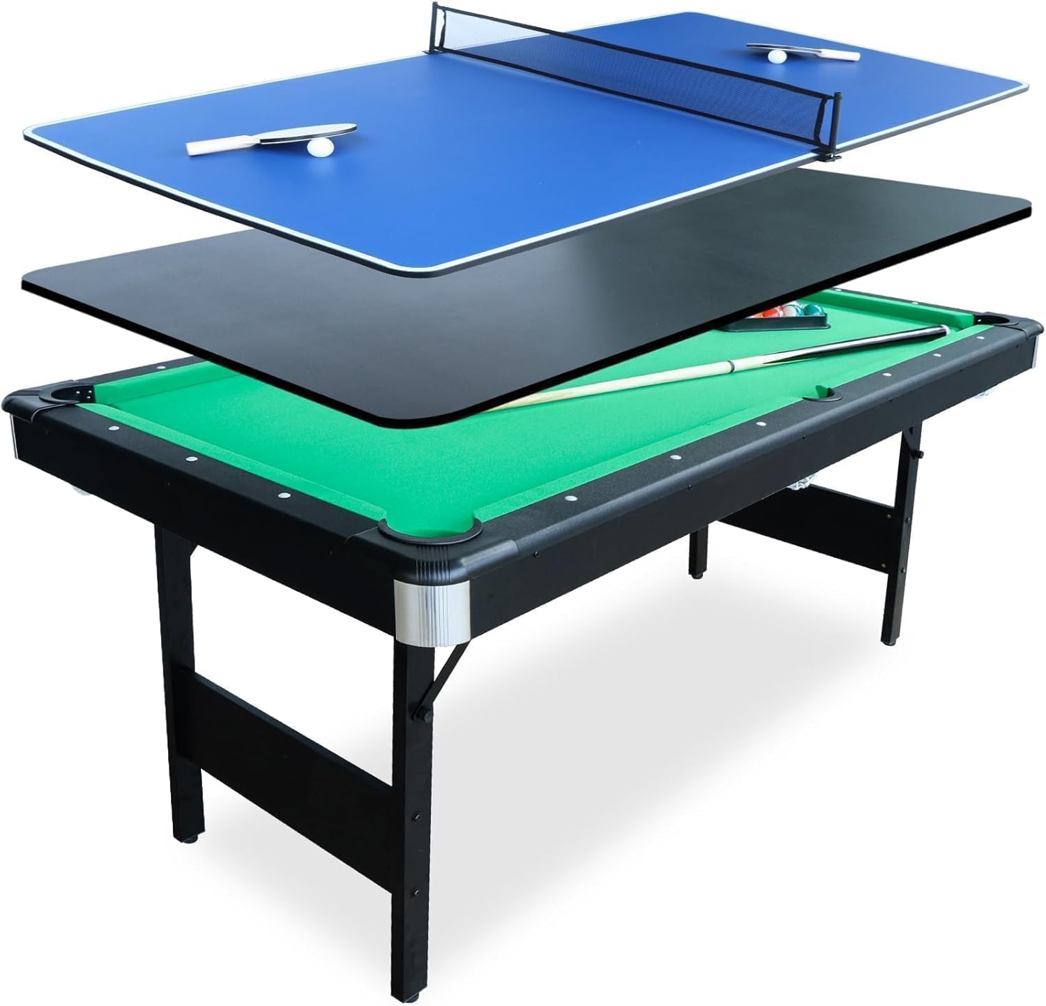 Pre-Sale Customized Products 6-Foot Portable Pool Table All Accessories – Compact Billiards Table for Home, Game Room, Apartment