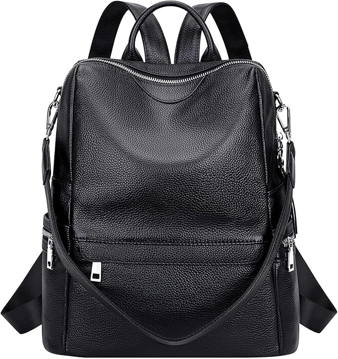veligon Leather Backpack for Women Elegant Genuine Backpack Purse Ladies Leather Shoulder Bag-picture-54
