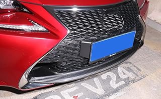 New Carbon Fiber Front Bumper Trim Compatible with Lexus RC 2014-2018 RC300h RC350 (Black)