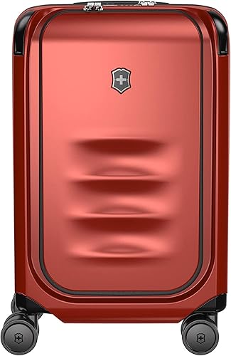 Victorinox Spectra 3.0 - Equipaje rígido moderno - Maleta con ruedas giratorias - Sostiene accesorios de viaje, Rojo -, Equipaje de mano extensible