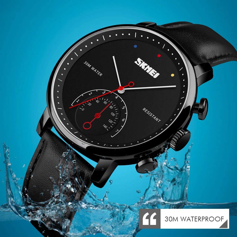 MASTOP Reloj de cuarzo para hombre, ultrafino, impermeable, analógico, de negocios, clásico