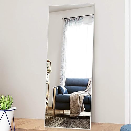 Miniatura 3 de PexFix - Espejo de longitud completa, marco de aleación de aluminio, espejo grande, espejo de suelo, espejo de vestidor con soporte de pie, espejo