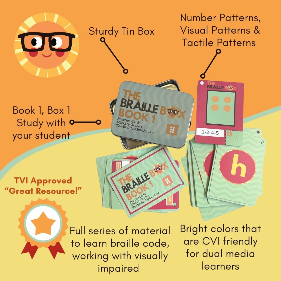 The Braille Box™ Study Cards – Book 1: Grade 1, The Alphabet | Educational Learning Tool for Teachers, Parents & Students