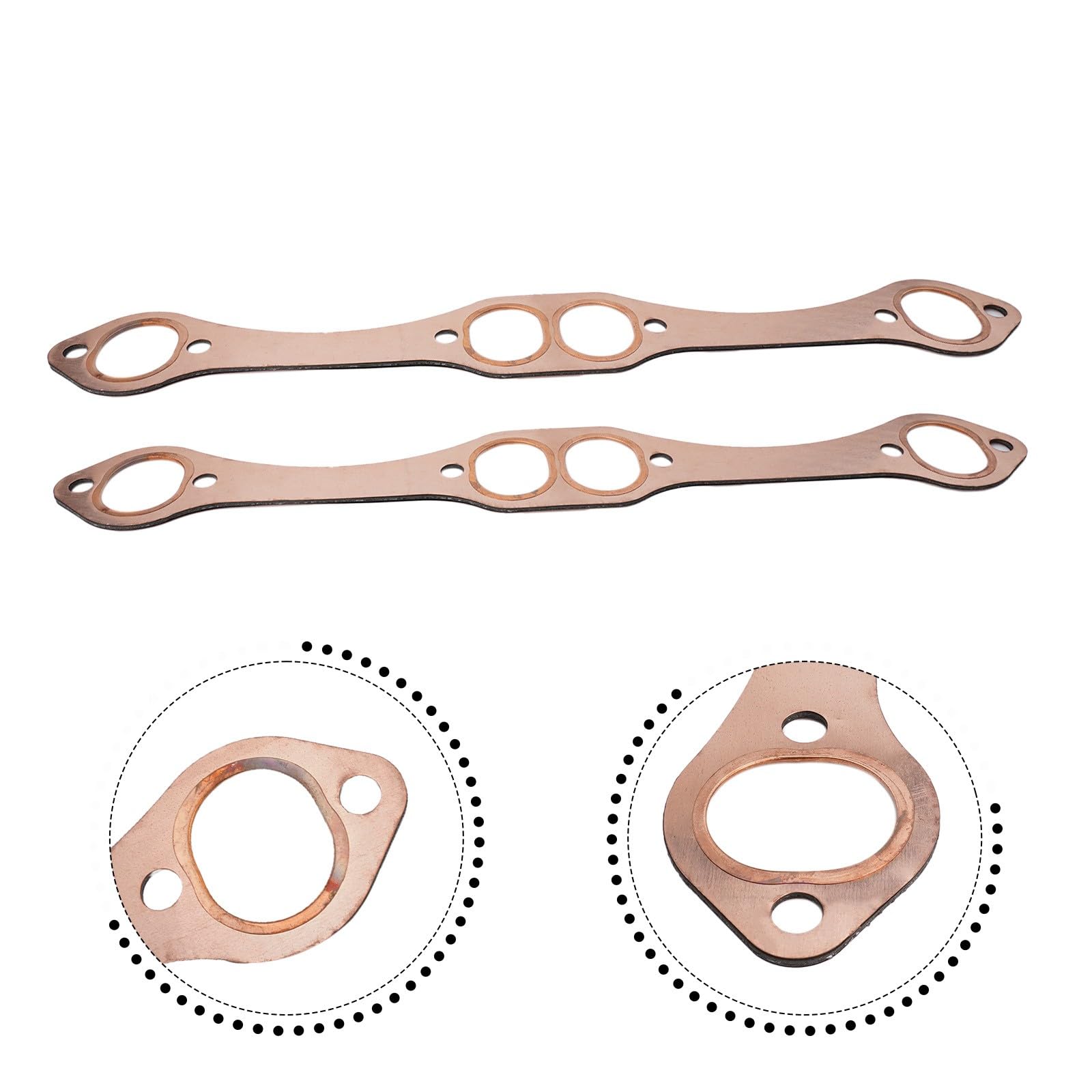 SB Chevy Small Block Oval Port Kupfer Auspuffkrümmerdichtung für 327 305 350 383