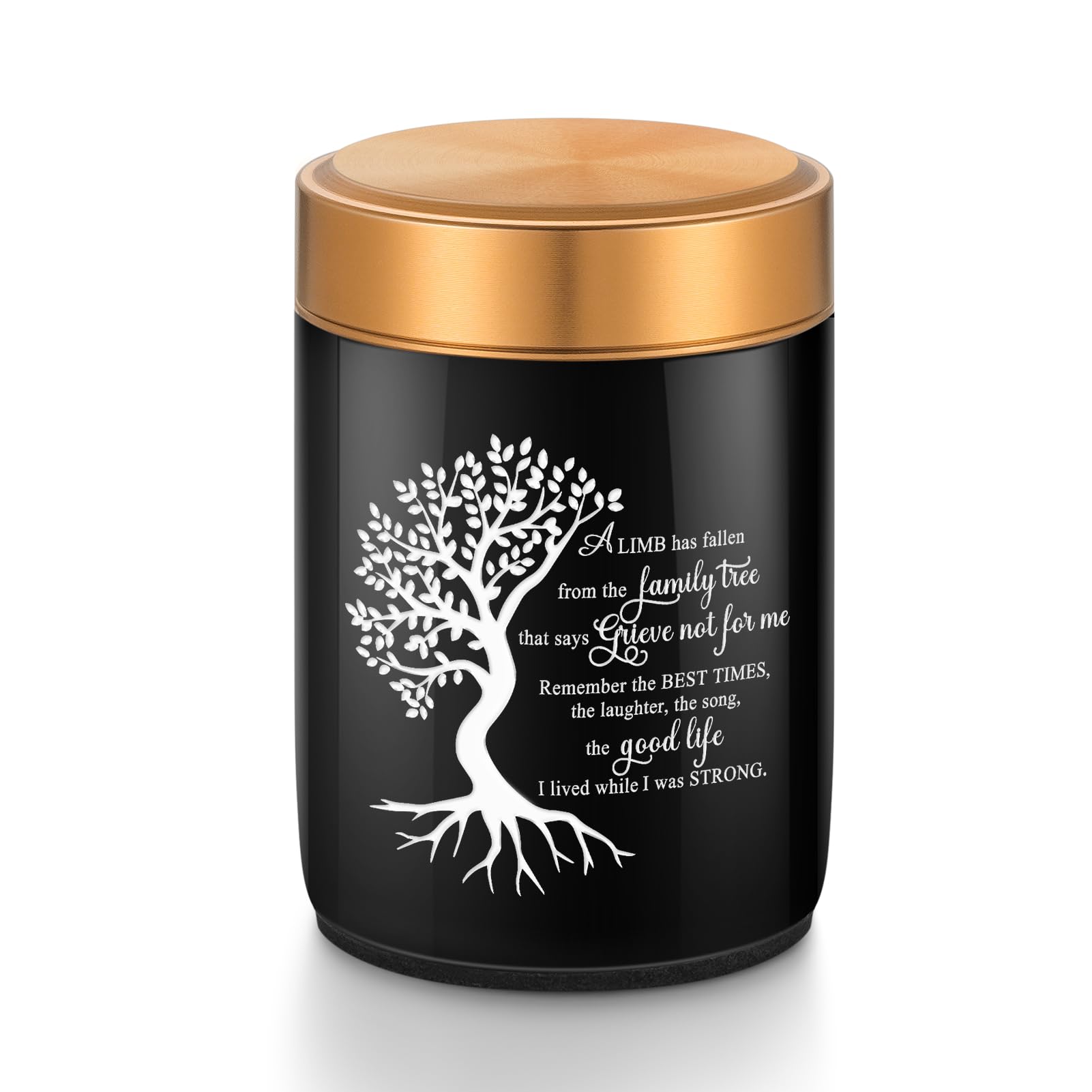 Abooxiu Small Mini Urns for Ashes - Keepsake Ceramic Cremation Urns 3 Inches - Tree of Life Ashes Holder for Women & Men