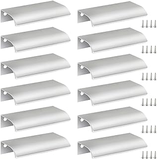 Back Mount Finger Edge Pull 80mm/3.15", Aluminum Hidden Handle Concealed Tab Pulls for Home