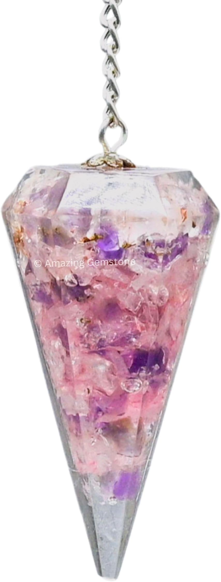 Amazing Gemstone Clear Quartz/Rose Quartz/Amethyst (Mix) Orgone Crystal Pendulums for Divination and Dowsing Crystal Pendulum with True Pendulum Motion Spritual Crystal