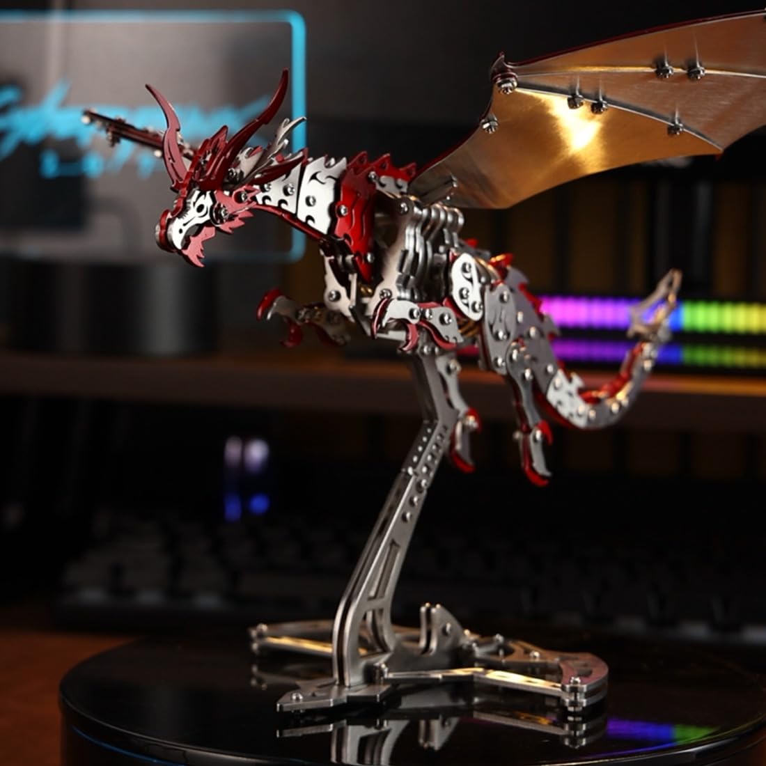 3D Metall Puzzle Erwachsene Donner-Flugsaurier Montage Kit 373 Stück | Beweglichen Gelenken Angenehme Haptik Für Modellbauer Technikfans Fördert Logisches Denken Feinmotorik Und Problemlösung