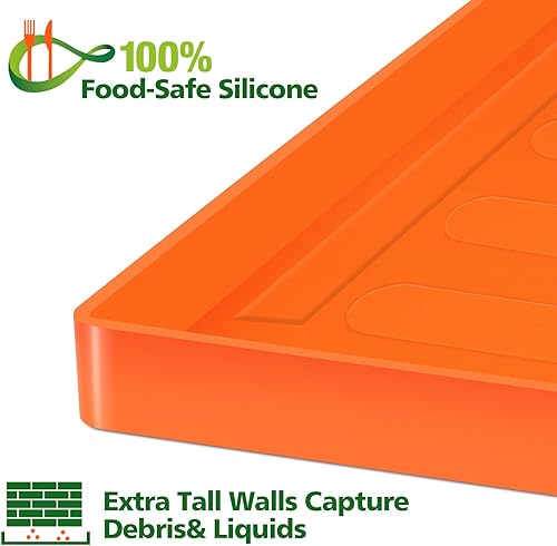 Miniatura 6 de MOFEEZ Tapete de silicona de 36 pulgadas para plancha Blackstone, tapete protector magnético de silicona resistente de grado alimenticio con asa,