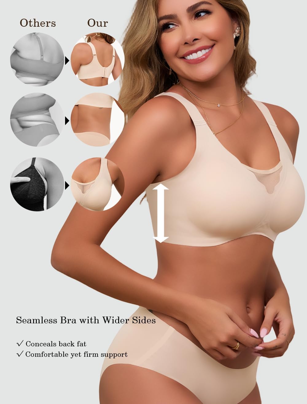 Jelly Bras for Women No Underwire Wireless Seamless Bras Full Coverage Comfortable Bras Everyday Bra - Image 4