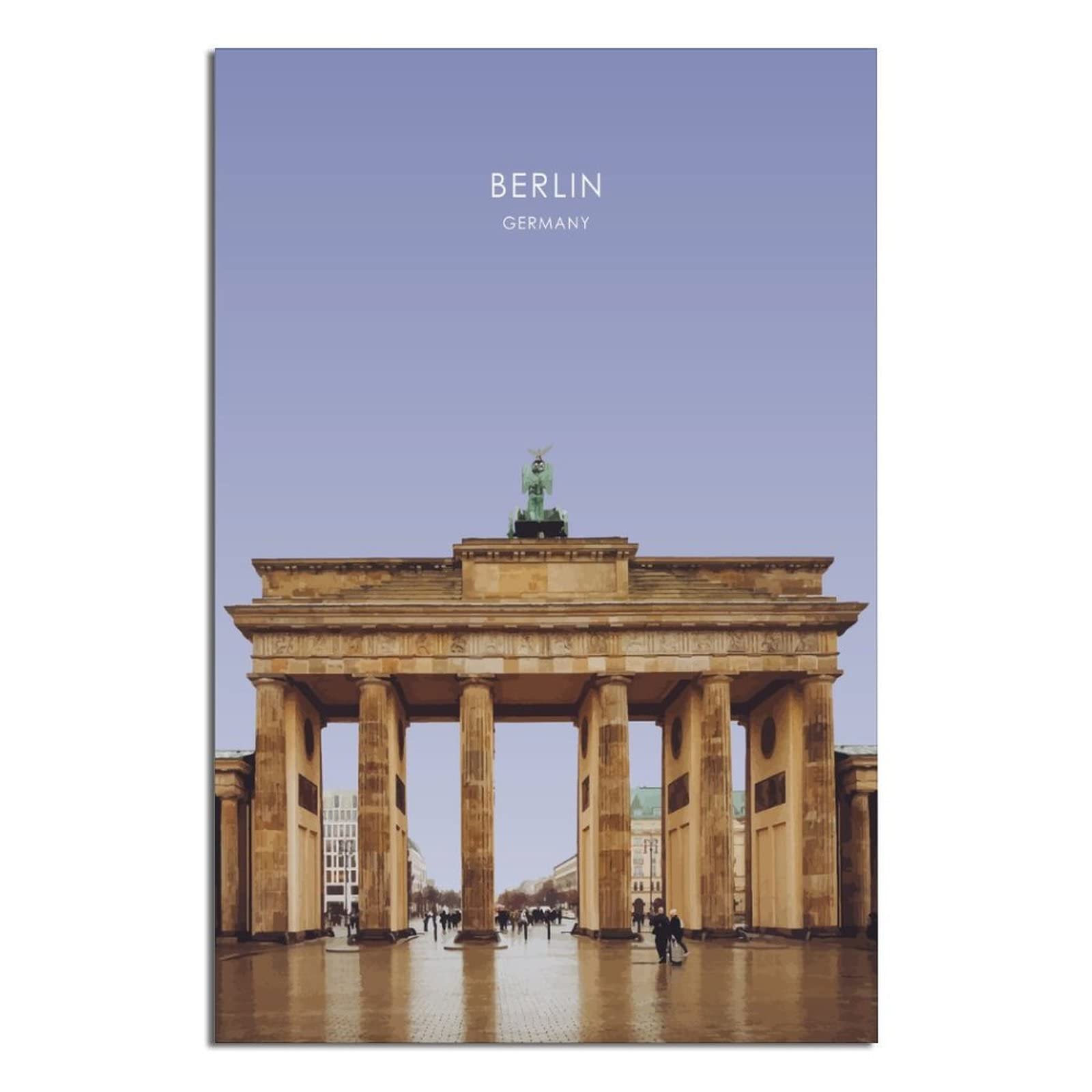 Orbana Unframe-Style Berlin Germany Vintage Travel Poster 08X12inch(20X30cm) Canvas Print For Living Room, Bedroom, Dorm, Home, Office Wall Decoration