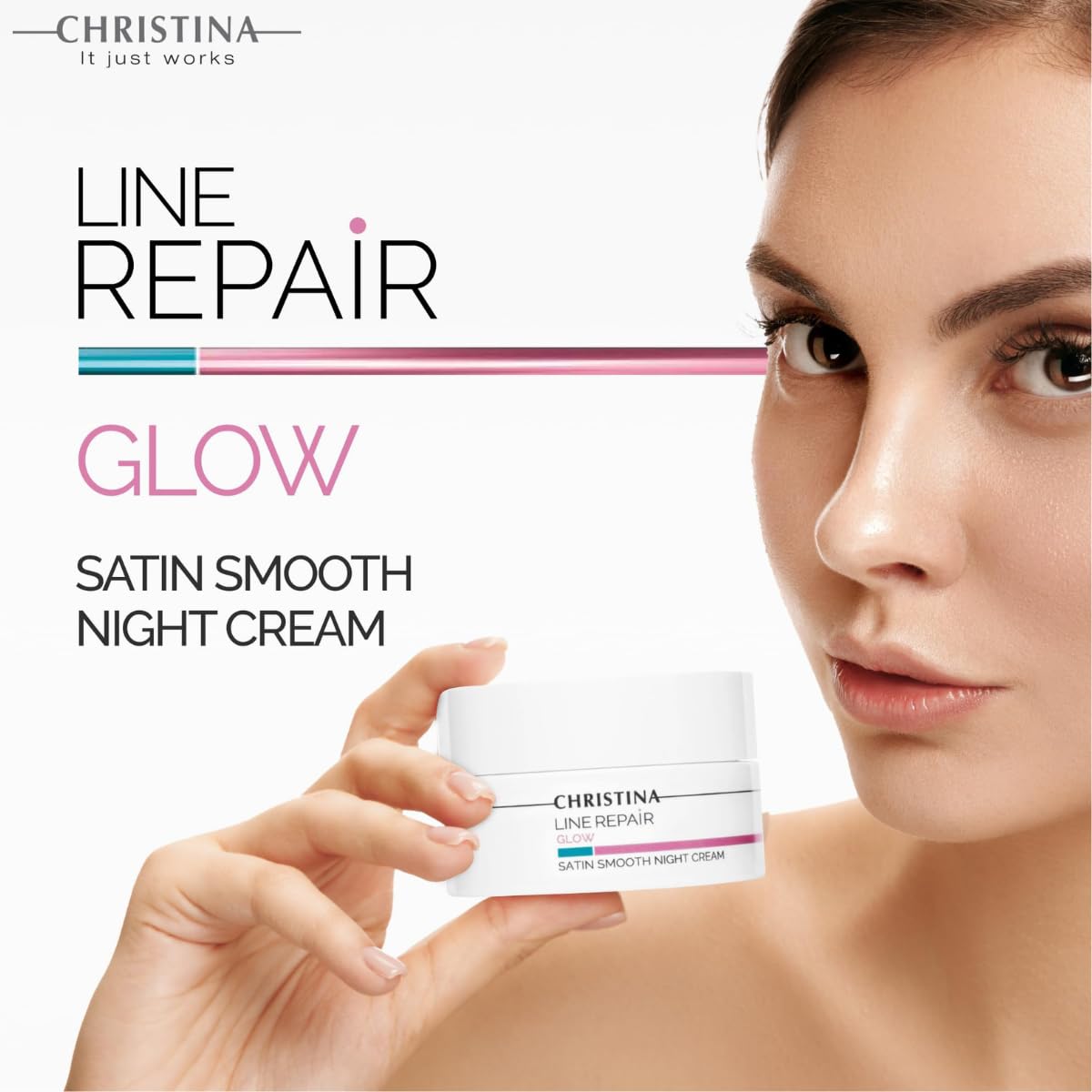 -CHRISTINA- Line Repair Satin Smooth Night Cream | Pore Minimizer Formula Night Face Cream | Rejuvenate, Nourish, and Hydrate Your Skin | Suitable for Fat, Combination, Normal Skin 50ml / 1.7 fl.oz - Image 9