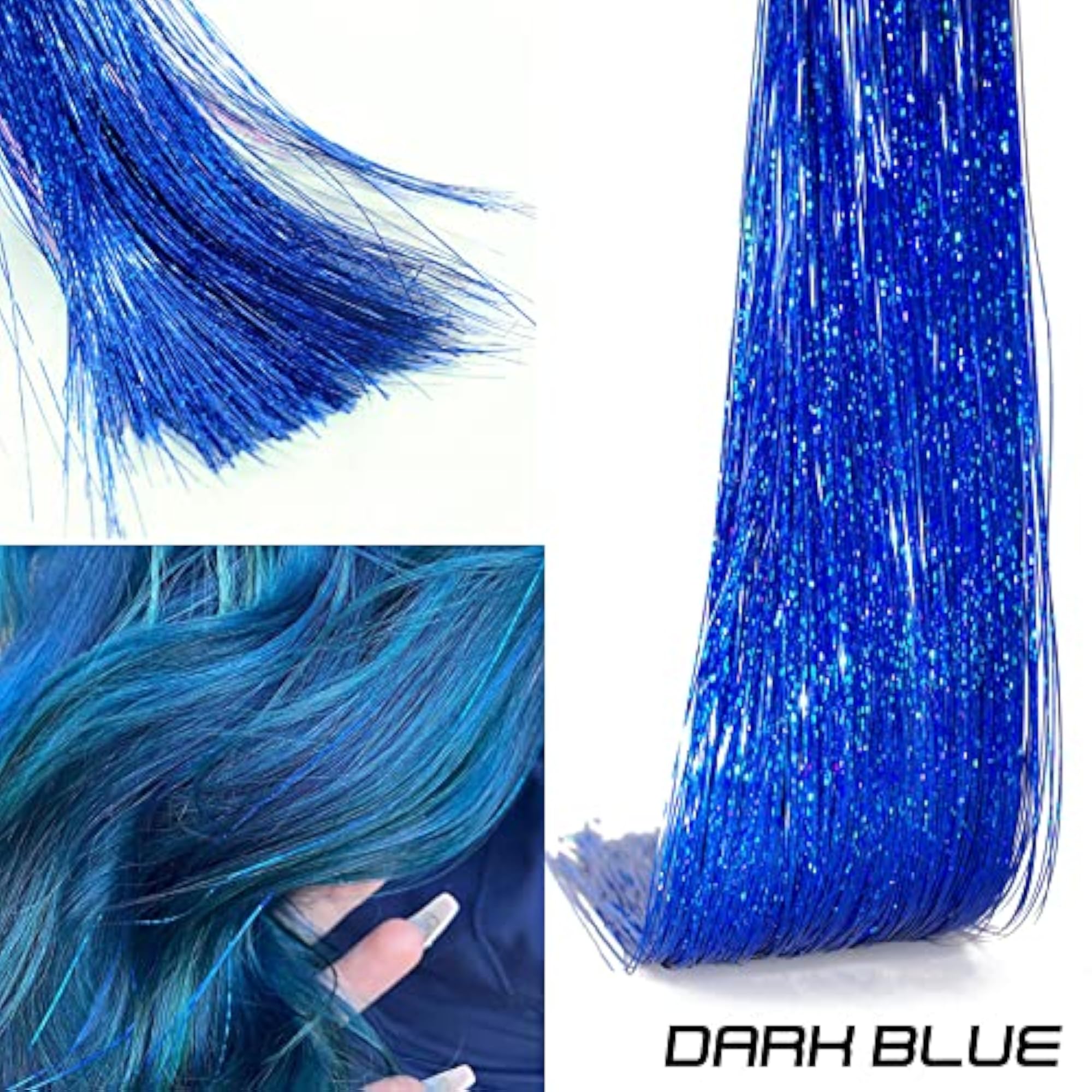 2pcs Clip in Fairy Hair Tinsel Extensions, 24 Inch