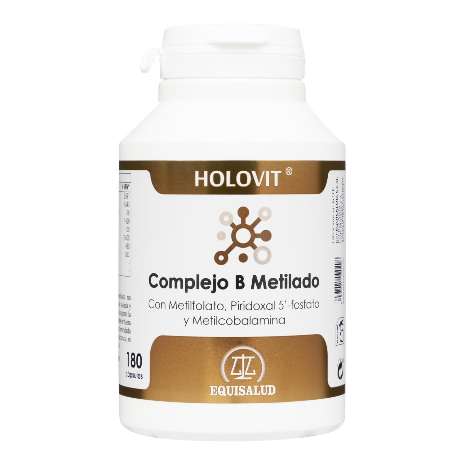 Equisalud - Holovit Complejo B Metilado 180 Cápsulas - Vitamina B Complex | Ideal para Apoyar tu Energía Diaria y tu Sistema Nervioso - Con Vitamina B1, B2, B6 y B12 Activas de Alta Absorción