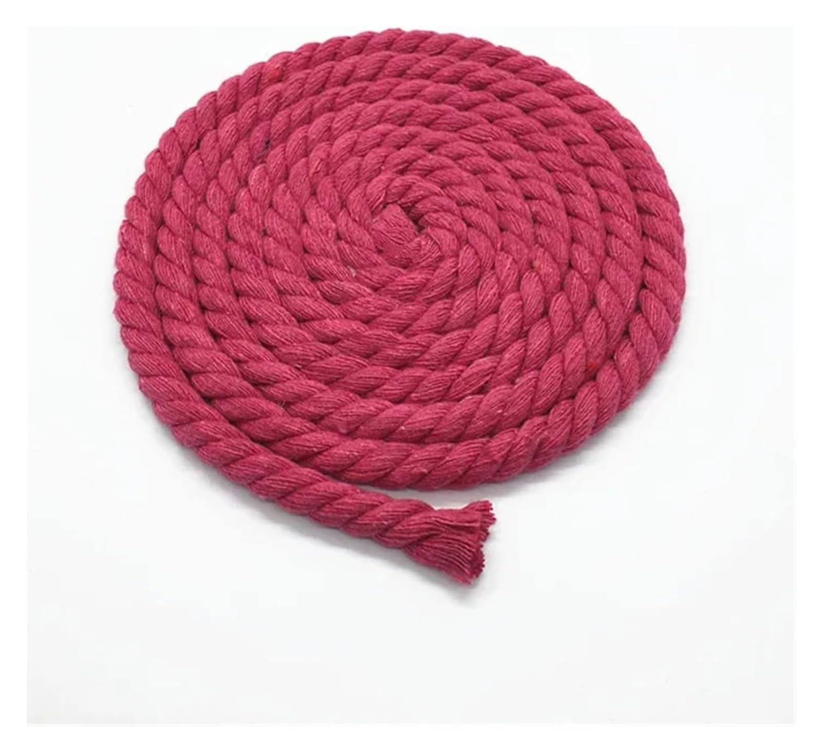 Cotton Cord, Cotton 3-Ply Twisted Twine Rope 10 mm Rose Red for DIY Home Decor