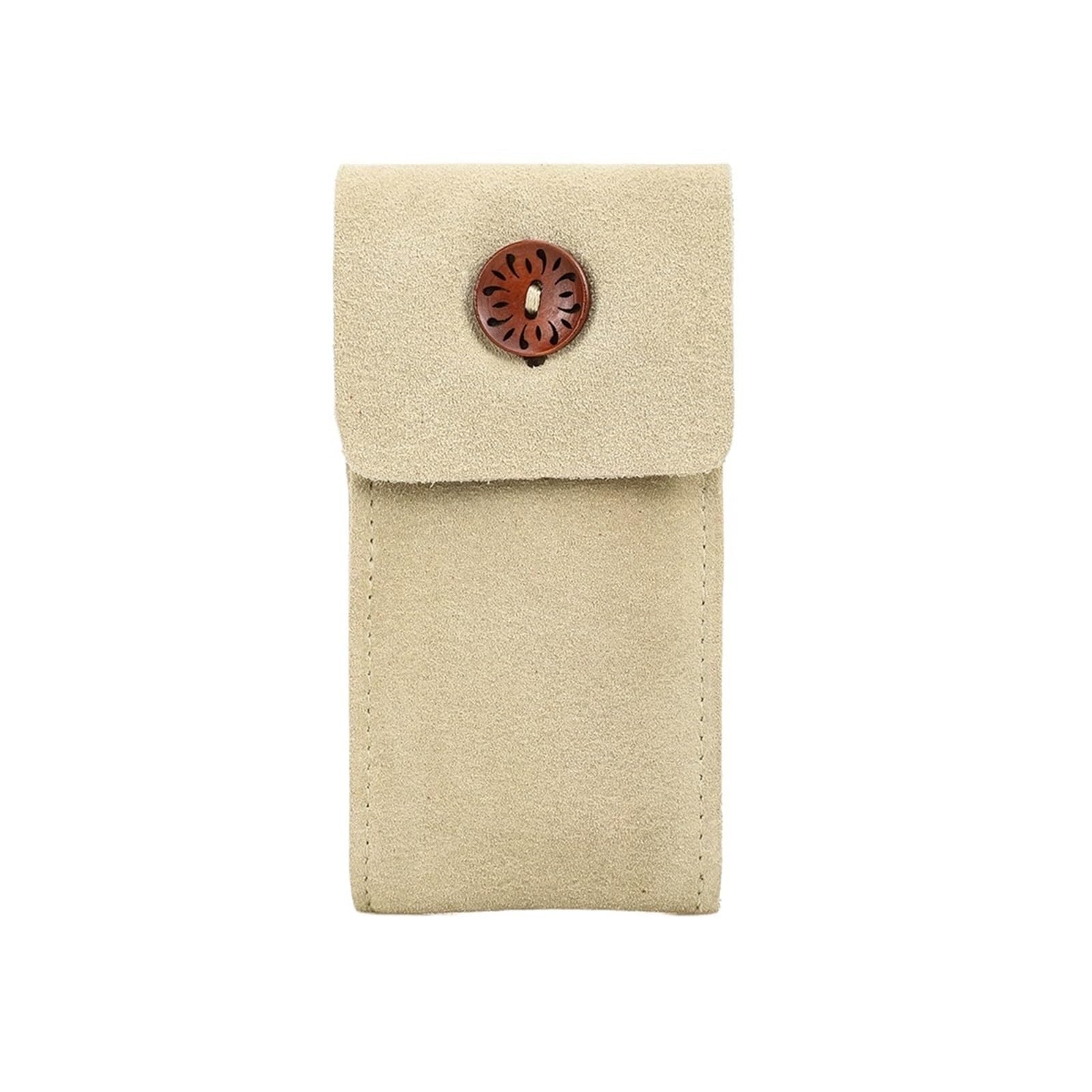KLdcfhDR 1pcs Suede Leather Watch Travel Pouch with Inserts