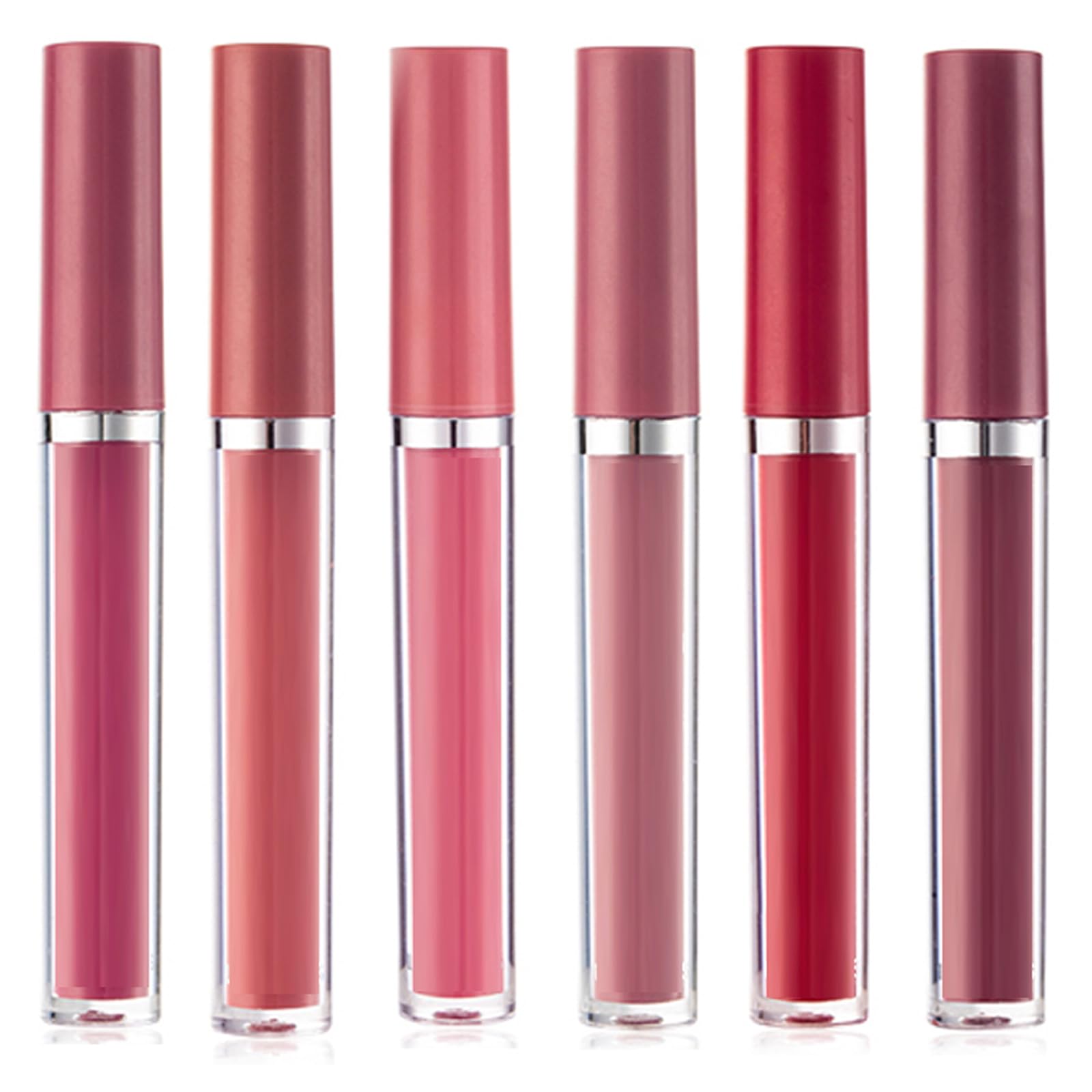 Felico Lipstick Matte Lipstick Liquid Makeup Set, 6Pcs Long-Lasting Wear Non-Stick Cup Not Fade Waterproof Velvet Lip Gloss Kit, Lip Makeup Gift Sets