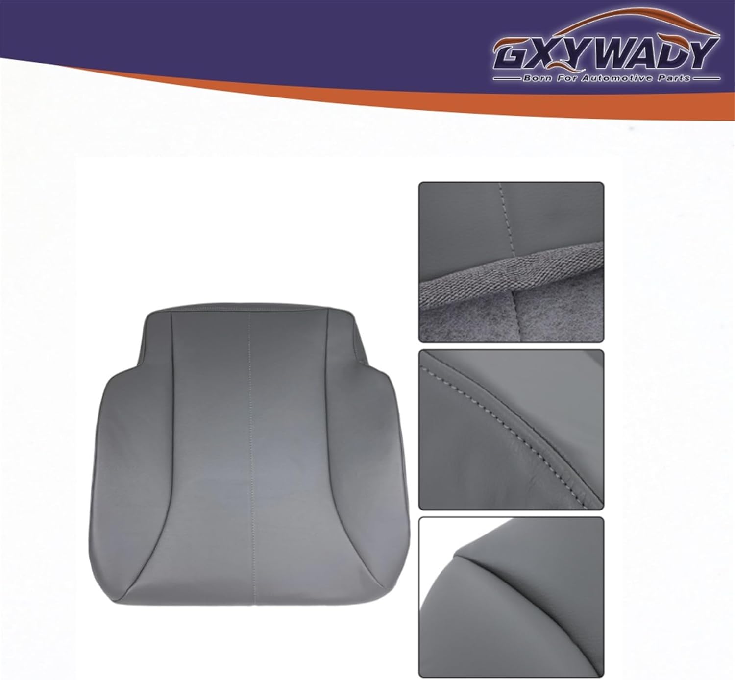 GXYWADY Grey Ride Driver Bottom Seat Cover Replacement for International 4200 4300 4400 Air Ride 2001-2007